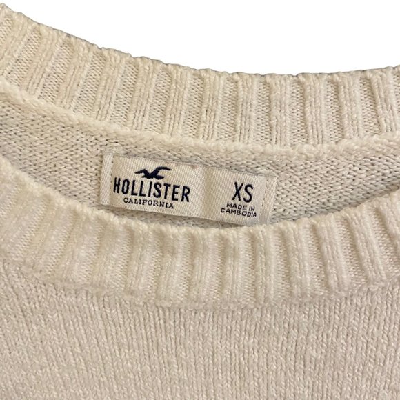 Hollister Sweater Women's XS White Aztec Print Crew Neck Long Sleeve Pullover - Picture 3 of 5